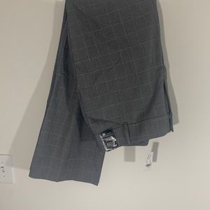New York & Company Midrise Bootcut Career Pants Gray Plaid New NWT 18 Tall